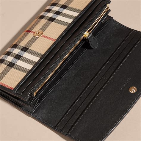 burberry two-tone leather continental wallet|Burberry checkbook cover.